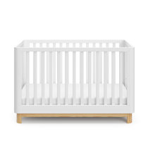 White and timber clearance cot